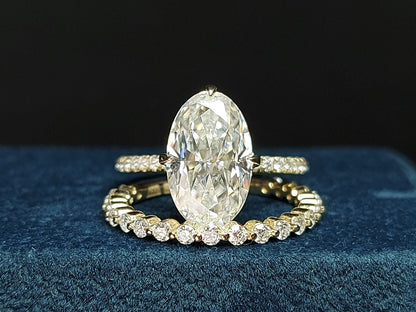 5 Ct Oval Moissanite Eternity Band