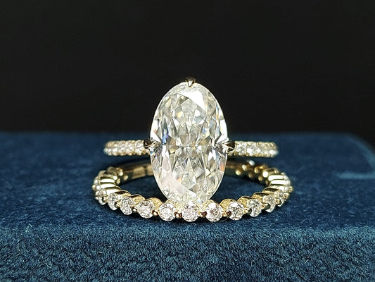 5 Ct Oval Moissanite Eternity Band