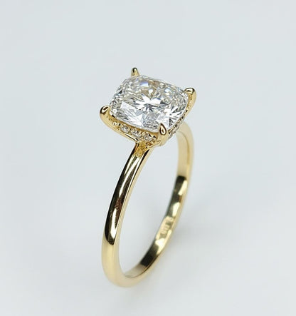 1 Ct GIA Certified Cushion Diamond Engagement Ring