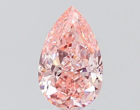 2.00ct Pear Lab Grown Diamond (Colour Fancy Vivid Pink, Clarity VS2, IGI Certified)