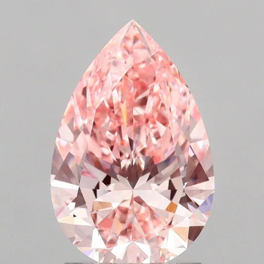 2.01ct Pear Lab Grown Diamond (Colour Fancy Vivid Pink, Clarity VS1, IGI Certified)