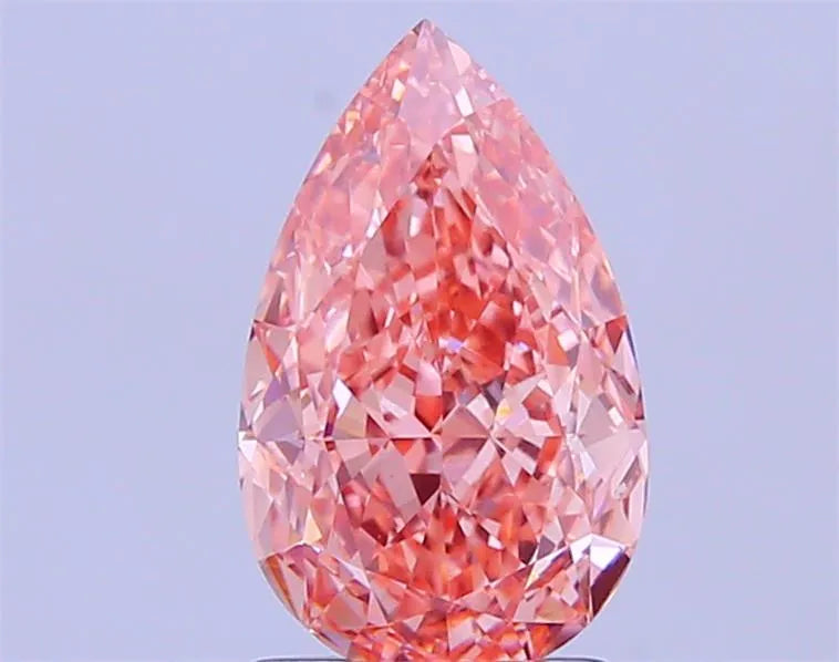 2.06ct Pear Lab Grown Diamond (Colour Fancy Vivid Pink, Clarity VS1, IGI Certified)