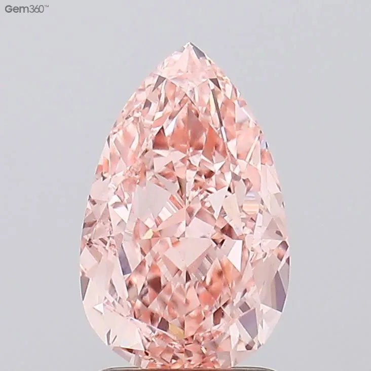 2.08ct Pear Lab Grown Diamond (Colour Fancy Vivid Pink, Clarity VS1, IGI Certified)