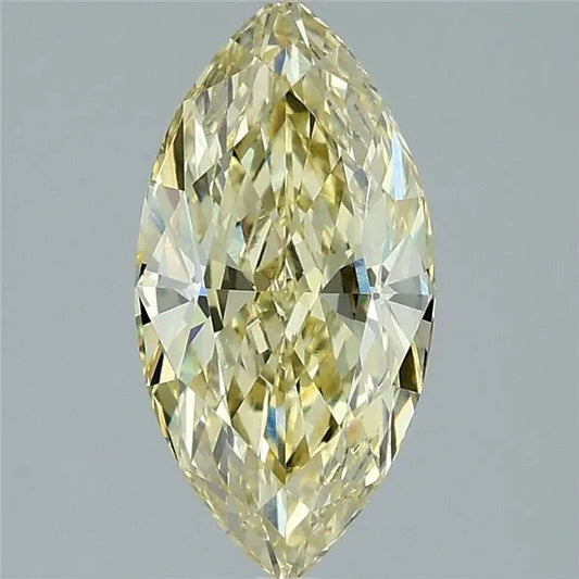 2.09ct Marquise Lab Grown Diamond (Colour Fancy Yellow, Clarity VVS2, IGI Certified)