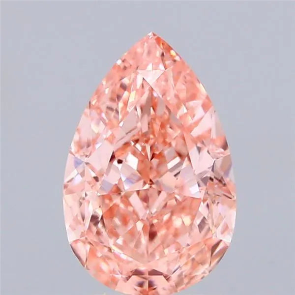 2.10ct Pear Lab Grown Diamond (Colour Fancy Vivid Pink, Clarity VS1, IGI Certified)