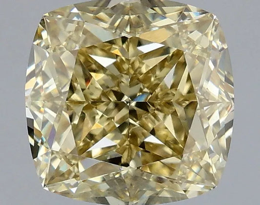 2.21ct Cushion modified Lab Grown Diamond (Colour Fancy Yellow, Clarity VVS2, IGI Certified)