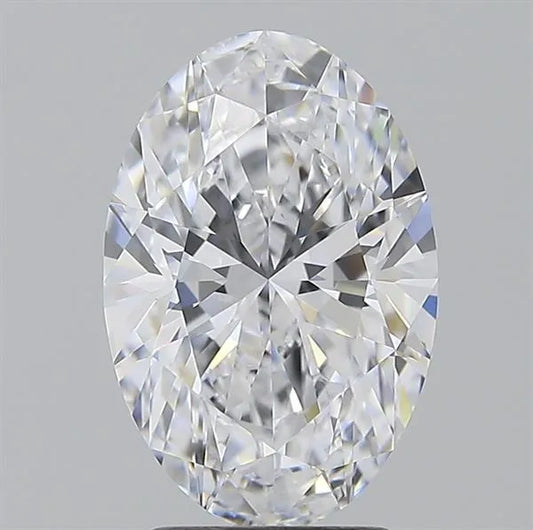 2.50ct Oval Lab Grown Diamond (Colour D, Clarity IF, IGI Certified)