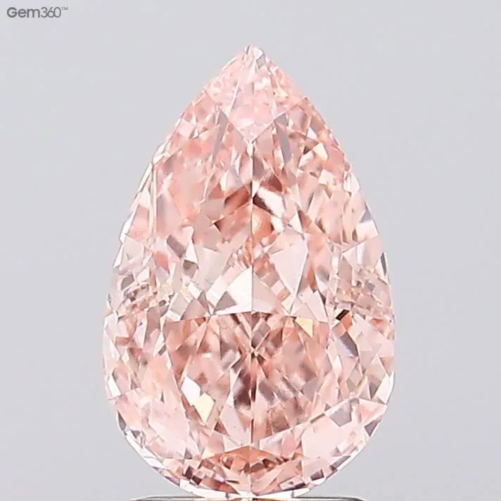 2.53ct Pear Lab Grown Diamond (Colour Fancy Vivid Pink, Clarity VS2, IGI Certified)