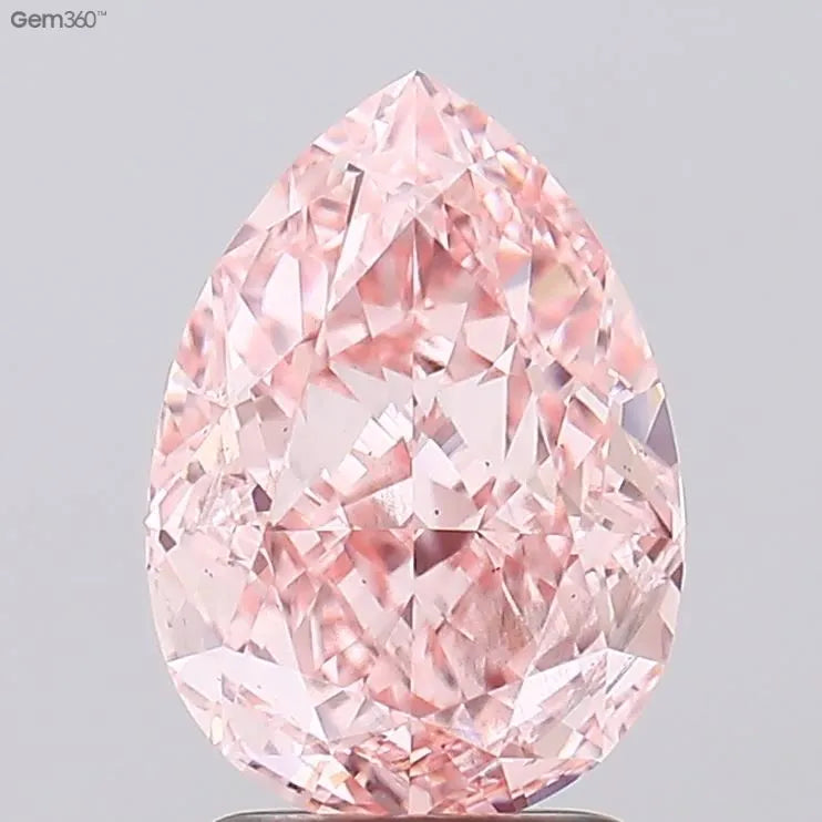 2.56ct Pear Lab Grown Diamond (Colour Fancy Vivid Pink, Clarity VS2, IGI Certified)