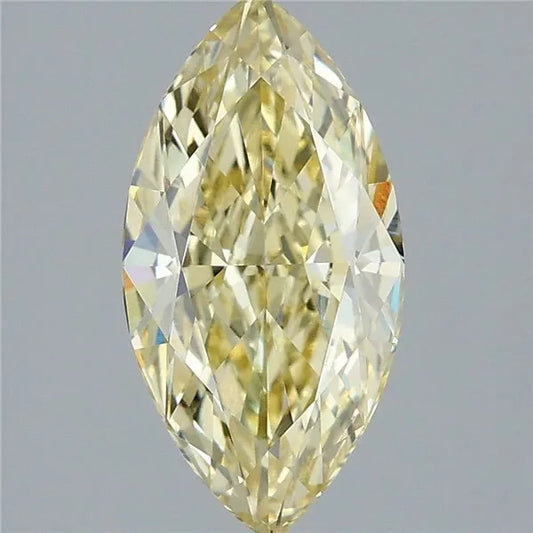 2.57ct Marquise Lab Grown Diamond (Colour Fancy Intense Yellow, Clarity VVS2, IGI Certified)