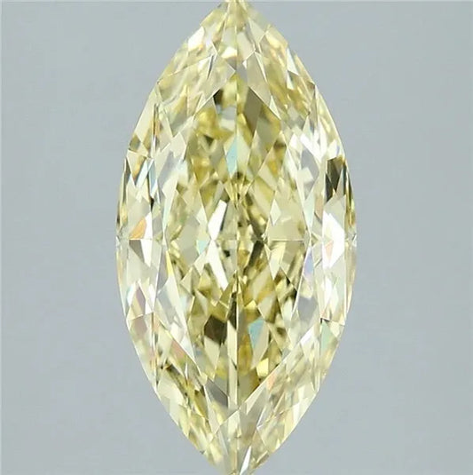 2.60ct Marquise Lab Grown Diamond (Colour Fancy Intense Yellow, Clarity VVS2, IGI Certified)