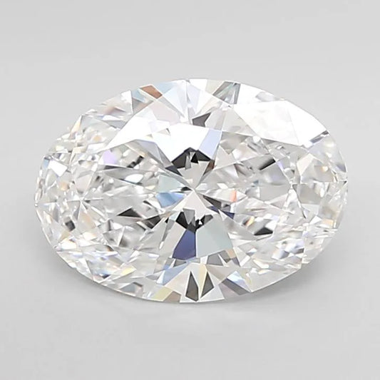 2.91ct Oval Lab Grown Diamond (Colour D, Clarity IF, Cut EX, IGI Certified)
