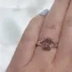 Pink Oval Lab Diamond Engagement Ring