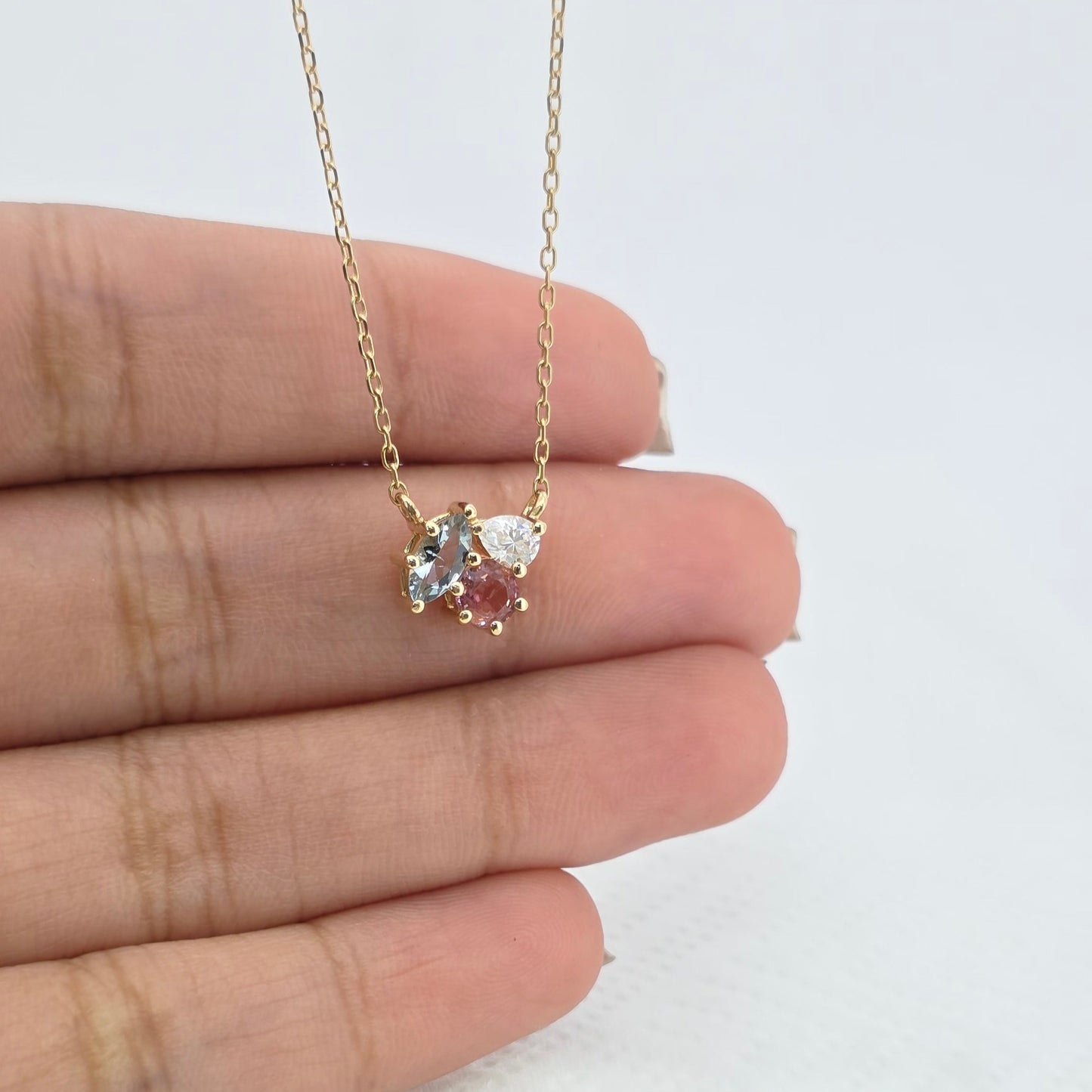 Colorful Gemstone Bouquet Necklace Forever For Love