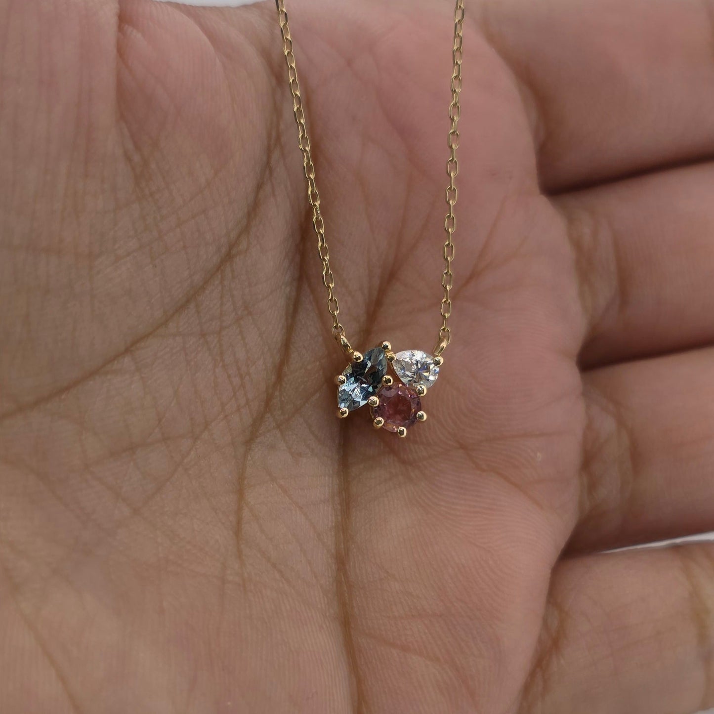 Colorful Gemstone Bouquet Necklace Forever For Love