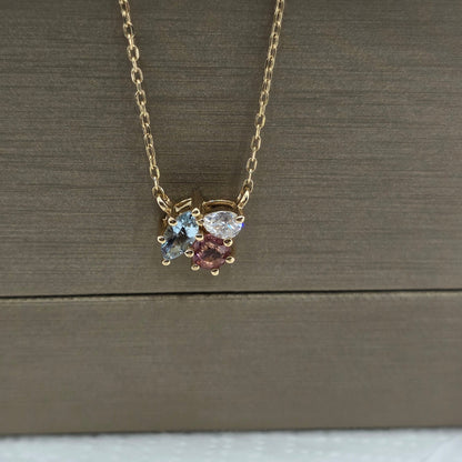 Colorful Gemstone Bouquet Necklace Forever For Love