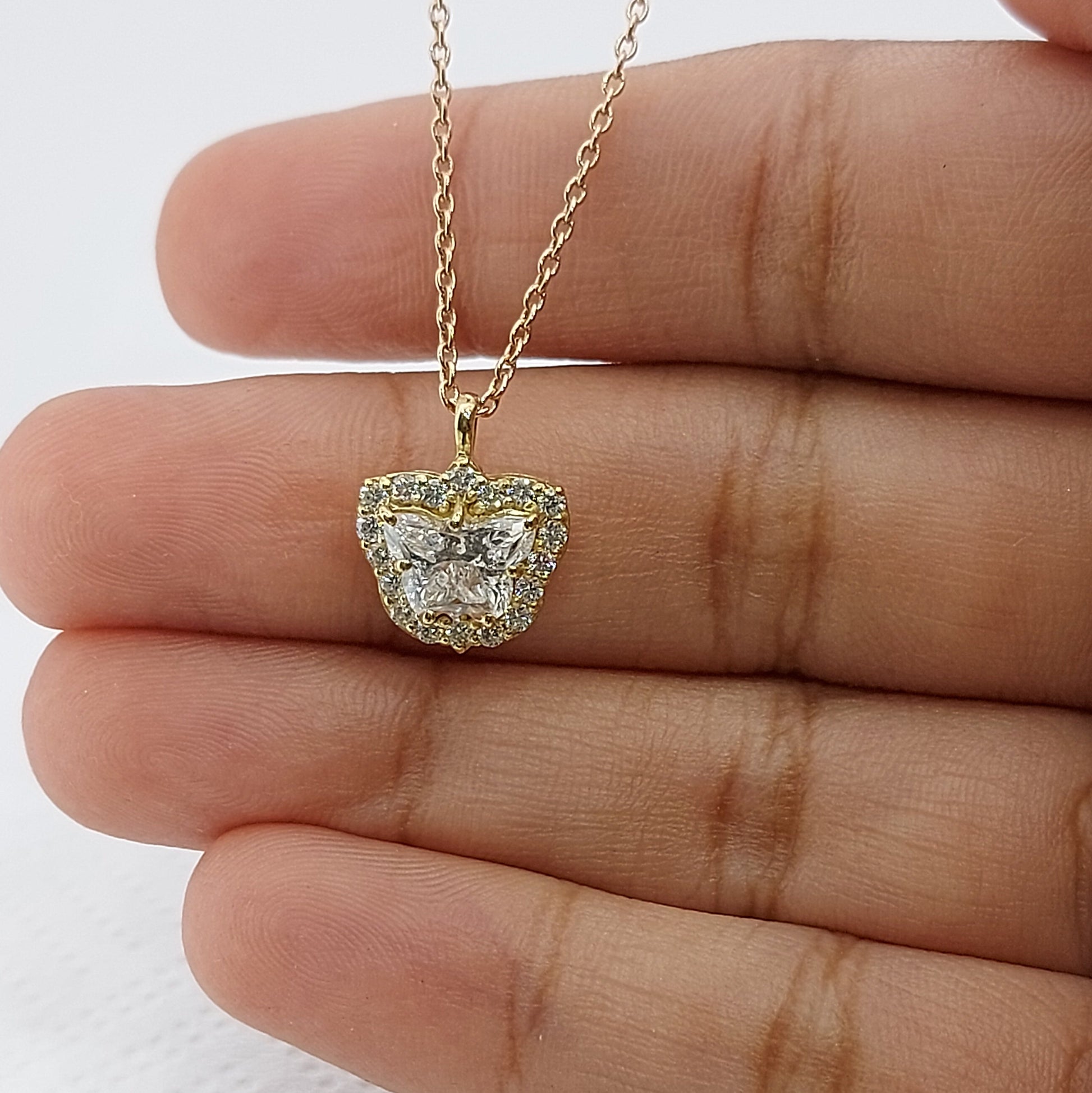 Crystalline Crown Halo Necklace | Sparkling Heart-Shaped Pendant for Women Forever For Love