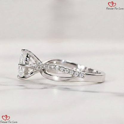 1.2 Ct IGI Certified Princess Lab Diamond Engagement Ring