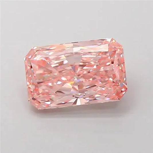3.02ct Radiant Lab Grown Diamond (Colour Fancy Vivid Pink, Clarity VS1, IGI Certified) Forever For Love