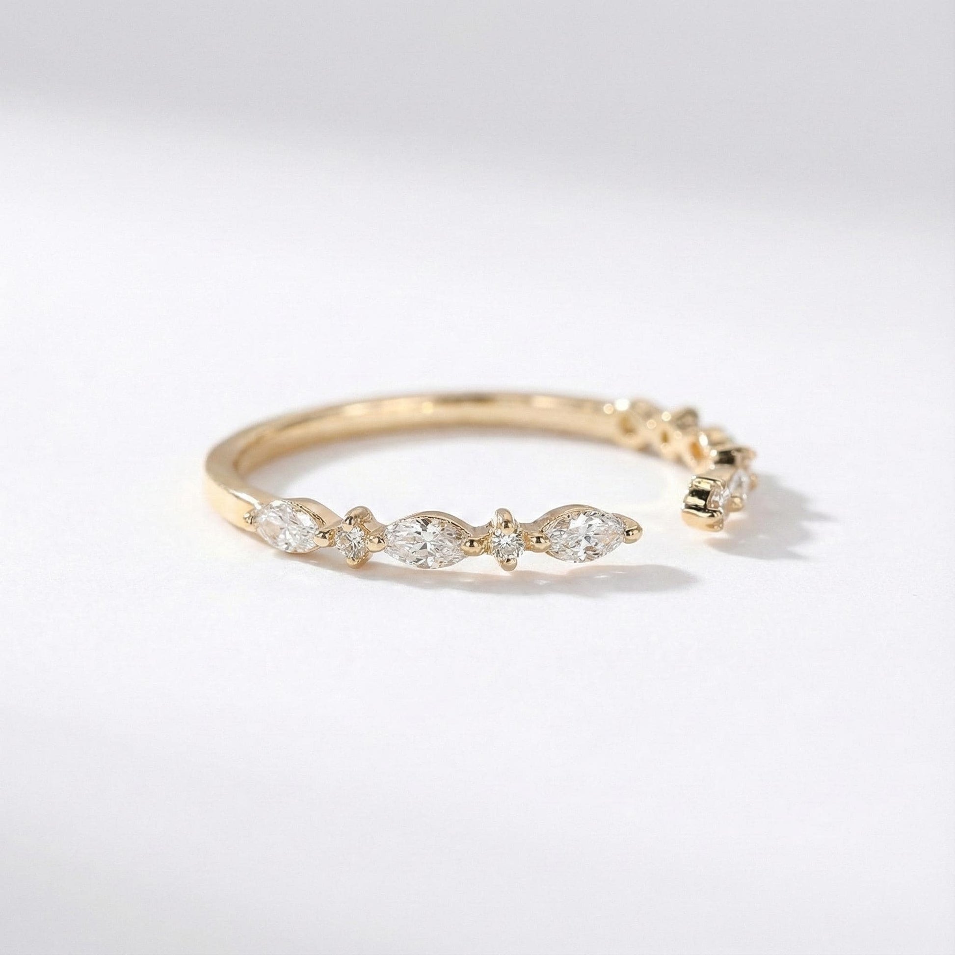 Marquise Lab Diamond Stacking Ring