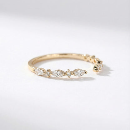 Marquise Lab Diamond Stacking Ring