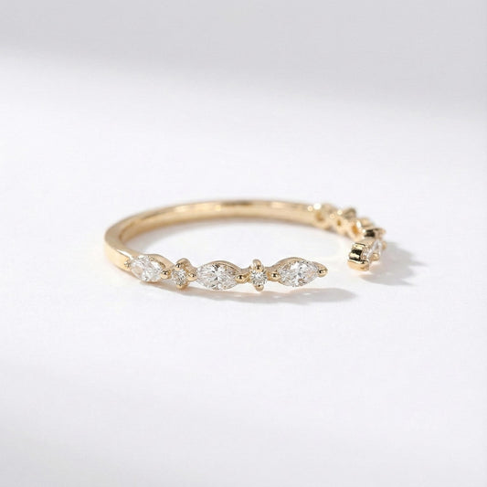 Marquise Lab Diamond Stacking Ring