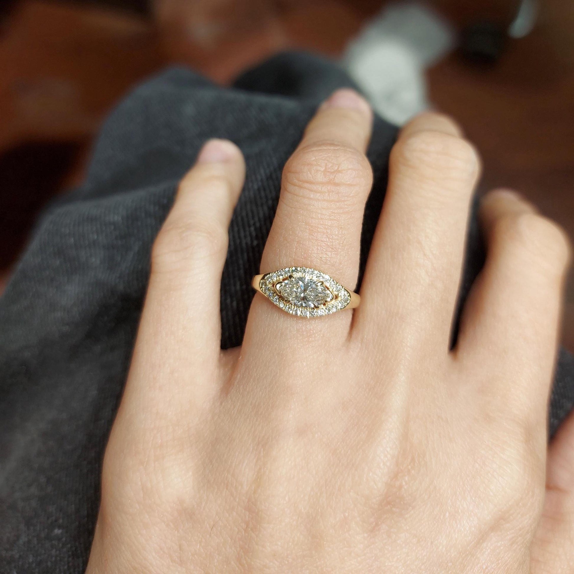 0.5 Ct Marquise Diamond Band
