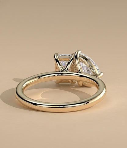 4 Ct Emerald Lab Diamond Engagement Ring