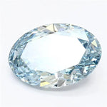3.35ct Oval Lab Grown Diamond (Colour Fancy Vivid Blue, Clarity VS1, IGI Certified) Forever For Love