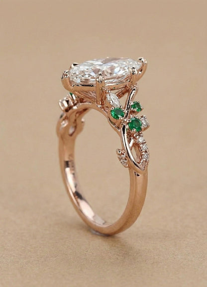 Marquise Lab Diamond Wedding Ring