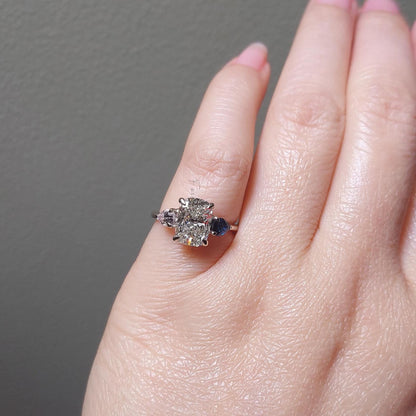 2.00 Ct IGI Certified Cushion Lab Diamond Engagement Ring