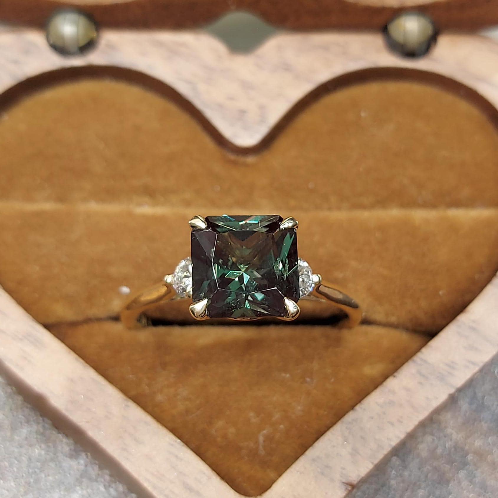 Radiant Lab Diamond Engagement Ring