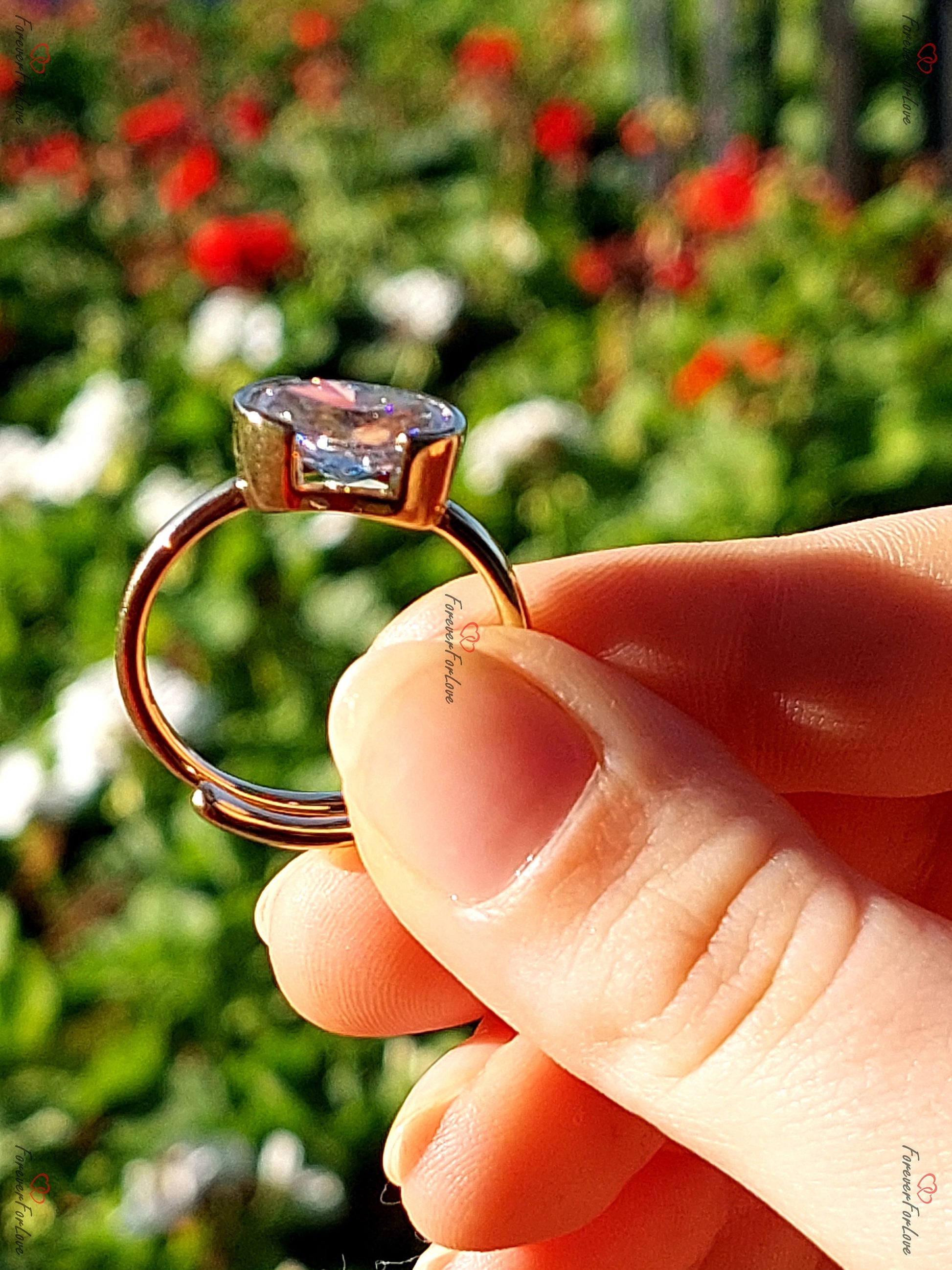 4 Ct Oval Moissanite Halo Engagement Ring
