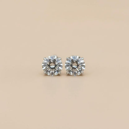 3 Karat Gesamt E, VVS2, IGI zertifizierter im Labor gezüchteter Diamant runder Ohrstecker, Weißgold-Ohrringe, Diamantohrstecker, Geburtstag, Valentinstagsgeschenk für sie