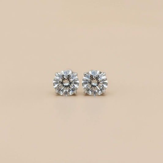 3ct total E, VVS2, IGI Certified lab grown Diamond Round Stud, White Gold Earrings, Diamond Studs, Birthday, Valentines Gift for her