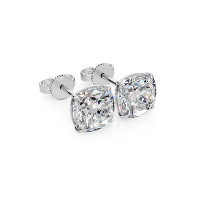 Square Cushion Cut Diamond Stud Earrings Forever For Love