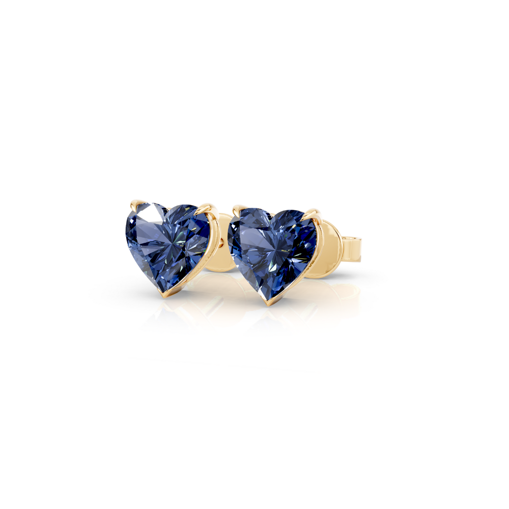 Herzförmige Diamant-Ohrstecker Moissanite engagement ring in 10K Massivgold — custom handcrafted by Forever For Love