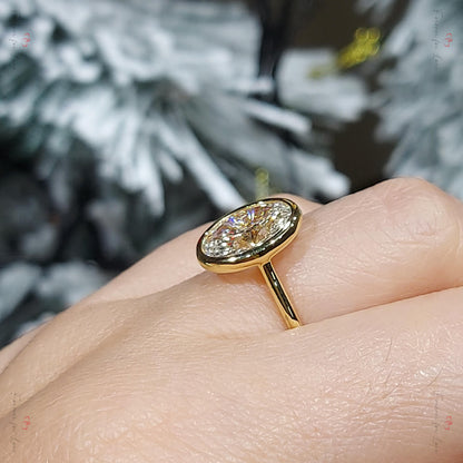 2.0 Ct Oval Lab Diamond Solitaire Engagement Ring