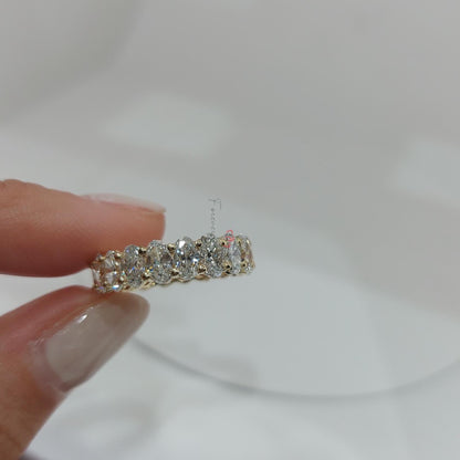 0.18 Ct Oval Lab Diamond Full Eternity Band