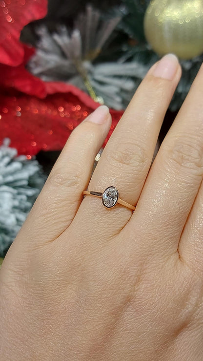 0.5 Ct IGI Certified Oval Lab Diamond Solitaire Engagement Ring