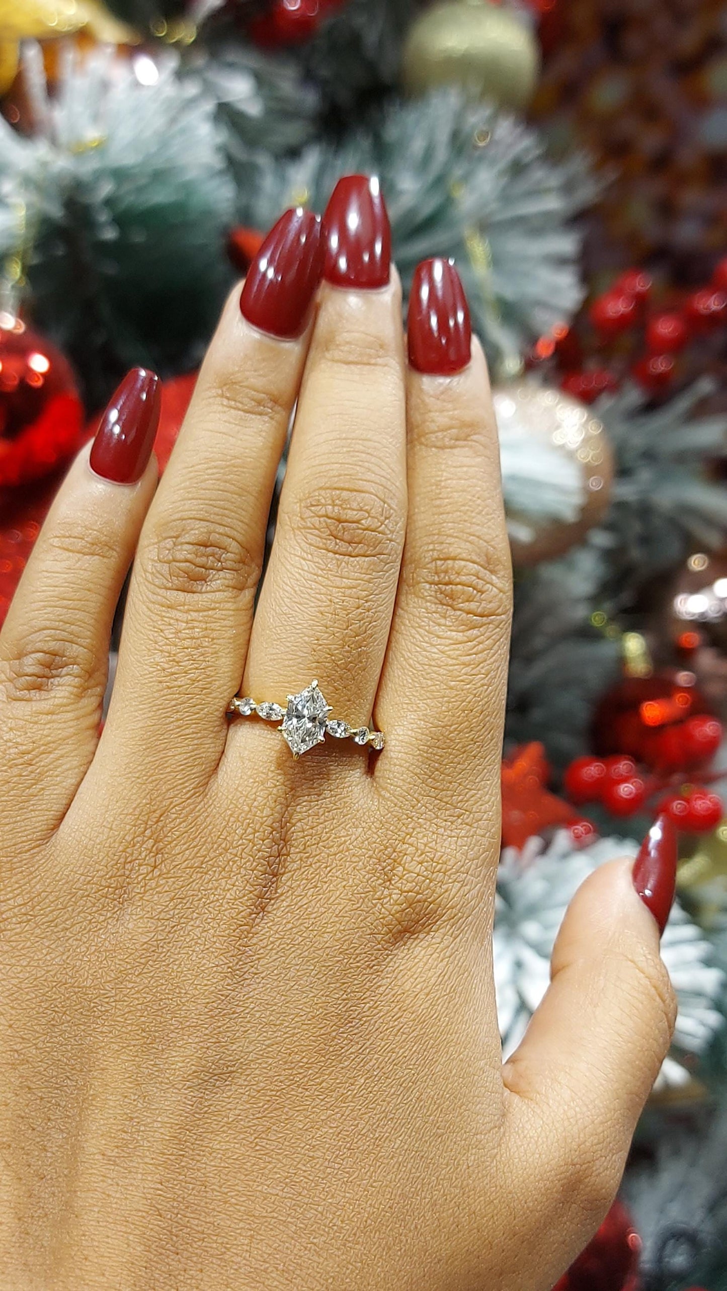 1 Karat Holländischer Marquise-Schliff IGI zertifizierter Labor-Diamant Seiten-Marquise-Ring, Einzigartiger Versprechensring für Sie Marquise cut Moissanite engagement ring in 935er Argentium Silber — custom handcrafted by Forever For Love
