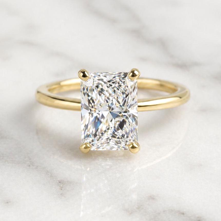 5 Ct Radiant Moissanite Engagement Ring