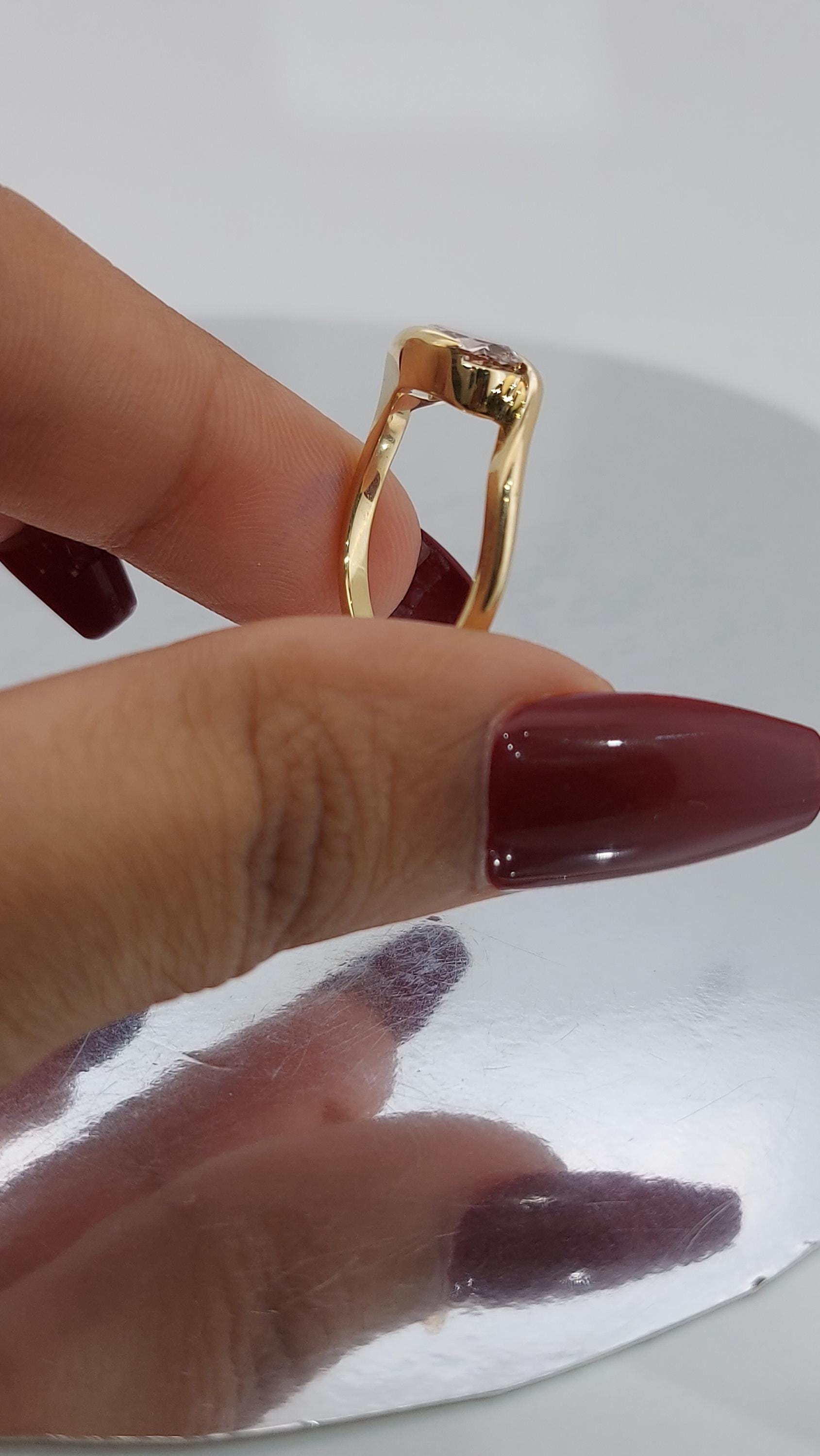 IGI Certified Pear Lab Diamond Engagement Ring