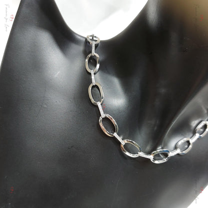 Halskette aus 14 Karat Massivgold, Gliederkette, zarte Eisketten-Halskette aus Gold, echte Diamant-Pavé-Halskette/Diamant-Kettenhalskette, Jubiläumsgeschenk.