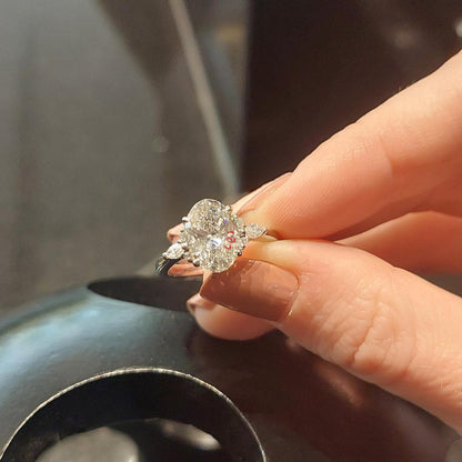 2 Ct Oval Lab Diamond Engagement Ring