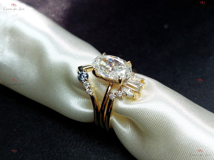 Baguette Moissanite Engagement Ring