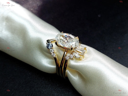 Baguette Moissanite Engagement Ring