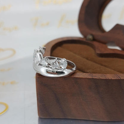 Pear Diamond Half Eternity Band