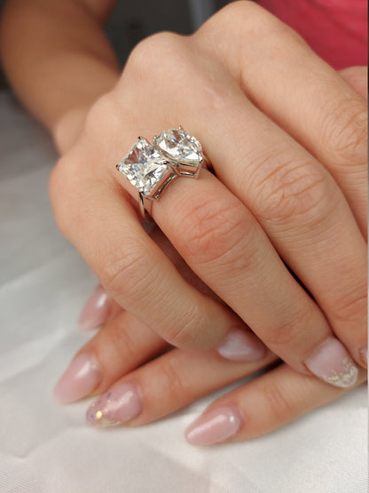 Radiant Moissanite Eternity Band