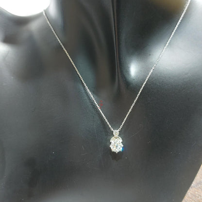 Runde Diamantkette, 14k Gelbgold, zierlicher minimalistischer Diamantanhänger, echte Diamant-Rundkette für Damen, Brautjungfernkette Geschenk.